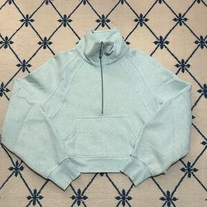 Lululemon Scuba Funnel Neck Oversized Half Zip - Delicate Mint
